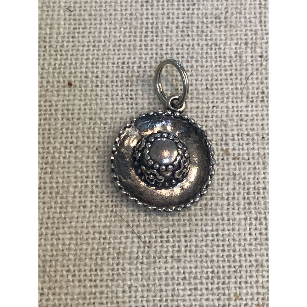 .925 Sombrero Hat Sterling Silver Jewelry Charm #headpiece #hat